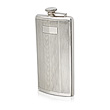 A LARGE STERLING SILVER FLASK, BY WEBSTER - The Gentleman