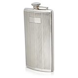 A LARGE STERLING SILVER FLASK, BY WEBSTER -    - The Gentleman's Sale