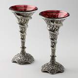 A PAIR OF SILVER BUD VASES, BY OOMERSI MAWJI -    - The Gentleman's Sale