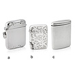 A SET OF THREE STERLING SILVER MATCHSTICK CASES - The Gentleman