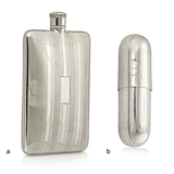 A STERLING SILVER FLASK AND 'CAPSULE' PILL BOX -    - The Gentleman's Sale