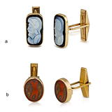 A SET OF TWO PERIOD CUFFLINKS -    - The Gentleman's Sale