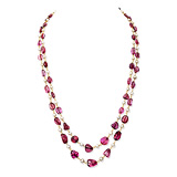 AN IMPORTANT SPINEL AND PEARL NECKLACE -    - Auction of Fine Jewels & Watches