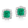 A MAGNIFICENT PAIR OF EMERALD AND DIAMOND EAR CLIPS - Auction of Fine Jewels & Watches