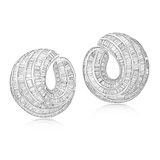 A PAIR OF DIAMOND EAR CLIPS -    - Auction of Fine Jewels & Watches