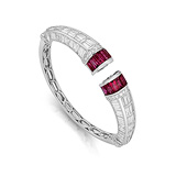 A RUBY AND DIAMOND BANGLE -    - Auction of Fine Jewels & Watches