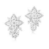 A PAIR OF DIAMOND EAR CLIPS -    - Auction of Fine Jewels & Watches
