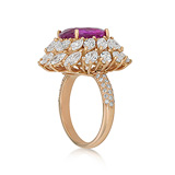 A PINK SAPPHIRE AND DIAMOND RING -    - Auction of Fine Jewels & Watches