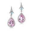 A PAIR OF KUNZITE AND AQUAMARINE EAR PENDANTS - Auction of Fine Jewels & Watches