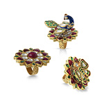 AN AMUSING 'PEACOCK OR BUTTERFLY' RING -    - Auction of Fine Jewels & Watches