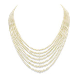 A SEVEN-STRAND NATURAL PEARL NECKLACE -    - Auction of Fine Jewels & Watches