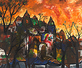 Bright Evening Sky - Manu  Parekh - Spring Art Auction