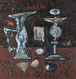 Still Life with Fruit - F N Souza - Spring Art Auction