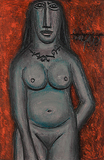 Nude - F N Souza - Spring Art Auction