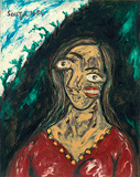 Portrait of Suruchi Chand - F N Souza - Spring Art Auction