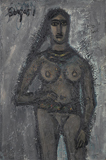Nude with Beads and Belt - F N Souza - Winter Online Auction: Modern Indian Art