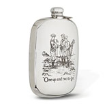 A 'GROUP OF GOLFERS' STERLING SILVER FLASK -    - Absolute Auction of Indian Art & Collectibles