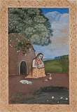 Yogini in Meditation -    - Indian Miniature Paintings and Works of Art