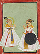 Maharana Raj Singh II with a Visitor - Indian Miniature Paintings and Works of Art