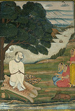 An Ascetic Consulted by Three Women -    - Indian Miniature Paintings and Works of Art