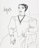 Untitled (Duchess of Urbino, After Titian) - F N Souza - F.N.Souza | Mumbai, Live