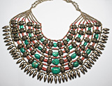 A Silver and Gemset Necklace -    - Folk and Tribal Art Auction