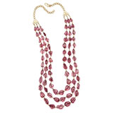 A THREE ROW SPINEL NECKLACE -    - Autumn Auction of Fine Jewels and Silver