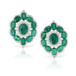 A PAIR OF EMERALD AND DIAMOND EAR CLIPS - Autumn Auction of Fine Jewels and Silver