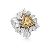 A COLOURED DIAMOND RING -    - Autumn Auction of Fine Jewels and Silver