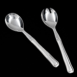A PAIR OF 'OLD DANISH' PATTERN SALAD SERVERS BY HARALD NIELSEN, GEORG JENSEN -    - Travel and Leisure Auction