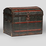 A VINTAGE STEAMER TRUNK, CORBIN -    - Travel and Leisure Auction