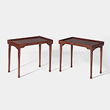 A PAIR OF OCCASIONAL CAMPAIGN TABLES -    - Travel and Leisure Auction