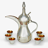 A STERLING SILVER TURKISH COFFEE SET, ASPREY -    - Travel and Leisure Auction