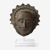 A COPPER ALLOY MASK OF JUMANDI OR JARANDAYE -    - Live Auction: South Asian Treasures
