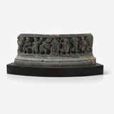 GREY SCHIST FRAGMENT OF AN UNKNOWN JATAKA -    - Live Auction: South Asian Treasures