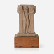 A RED SANDSTONE FIGURE OF BHAIRAVA - Live Auction: South Asian Treasures