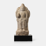 STANDING FIGURE OF VISHNU IN BUFF GRANITE -    - Live Auction: South Asian Treasures