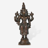 COPPER ALLOY FIGURE OF VISHNU -    - Live Auction: South Asian Treasures