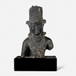 A BLACK STONE BUST OF PADMAPANI - Live Auction: South Asian Treasures