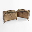 A NEAR PAIR OF BRASS CHESTS - 24-Hour Online Auction: Elegant Design