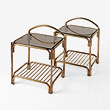 A PAIR OF ART DECO-STYLE BRASS SIDE TABLES - 24-Hour Online Auction: Elegant Design