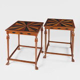 A PAIR OF SPECIMEN WOOD SIDE TABLES -    - 24-Hour Online Auction: Elegant Design
