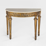 A PERIOD FRENCH-STYLE DEMI-LUNE CONSOLE -    - 24-Hour Online Auction: Elegant Design