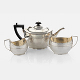 A SILVER TEA SET, HAMMOND CREAKE & CO. -    - 24-Hour Online Auction: Elegant Design