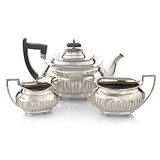 A SILVER TEA SET, WALKER & HALL -    - 24-Hour Online Auction: Elegant Design
