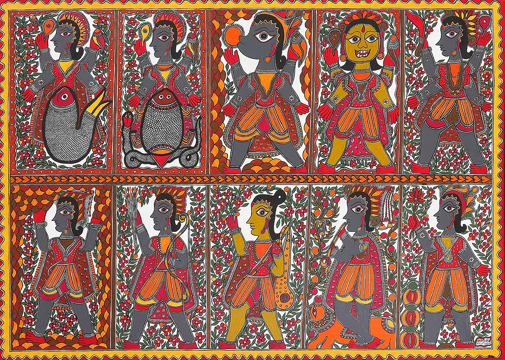 madhubani painting dashavatar