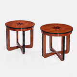 A PAIR OF CIRCULAR ART DECO COFFEE TABLES -    - LIVE Auction Celebrating 20th Century Design