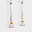 A PAIR OF ADJUSTABLE MID-CENTURY CEILING LAMPS - LIVE Auction Celebrating 20th Century Design