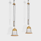 A PAIR OF ADJUSTABLE MID-CENTURY CEILING LAMPS -    - LIVE Auction Celebrating 20th Century Design