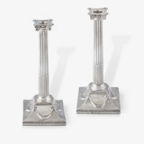 A PAIR OF HALLMARKED SILVER CANDLE STICKS -    - LIVE Auction Celebrating 20th Century Design
